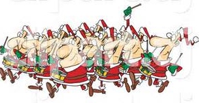 twelve drummers drumming